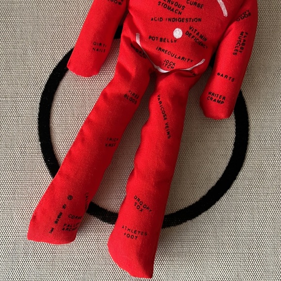 Vintage Red Voodoo Doll Plush Toy - Picture 6 of 9
